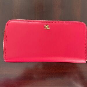 Ralph Lauren Scarlet Zip Wallet